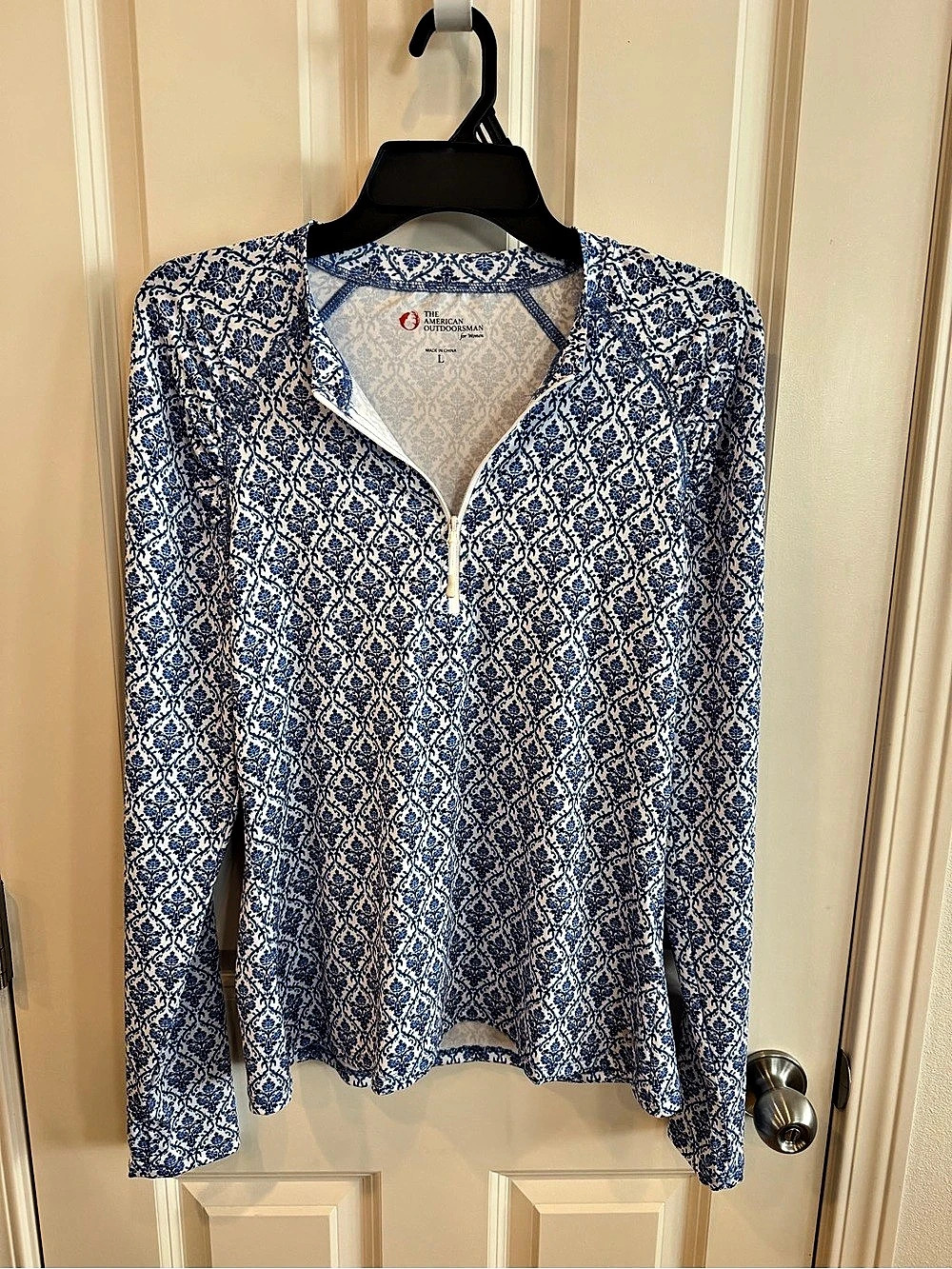 The American Outdoorsman Women's Sun Protection Quarter-Zip Pullover Blue &